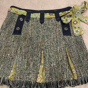 Dolce & Gabbana tweed and denim skirt. European size 40